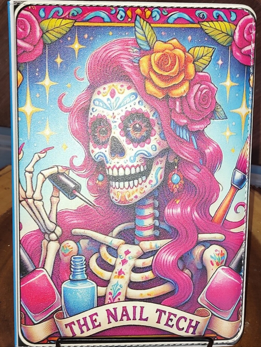 New! The Nail Tech Day of the Dead Skeleton Full Color Soft Cover Notebook